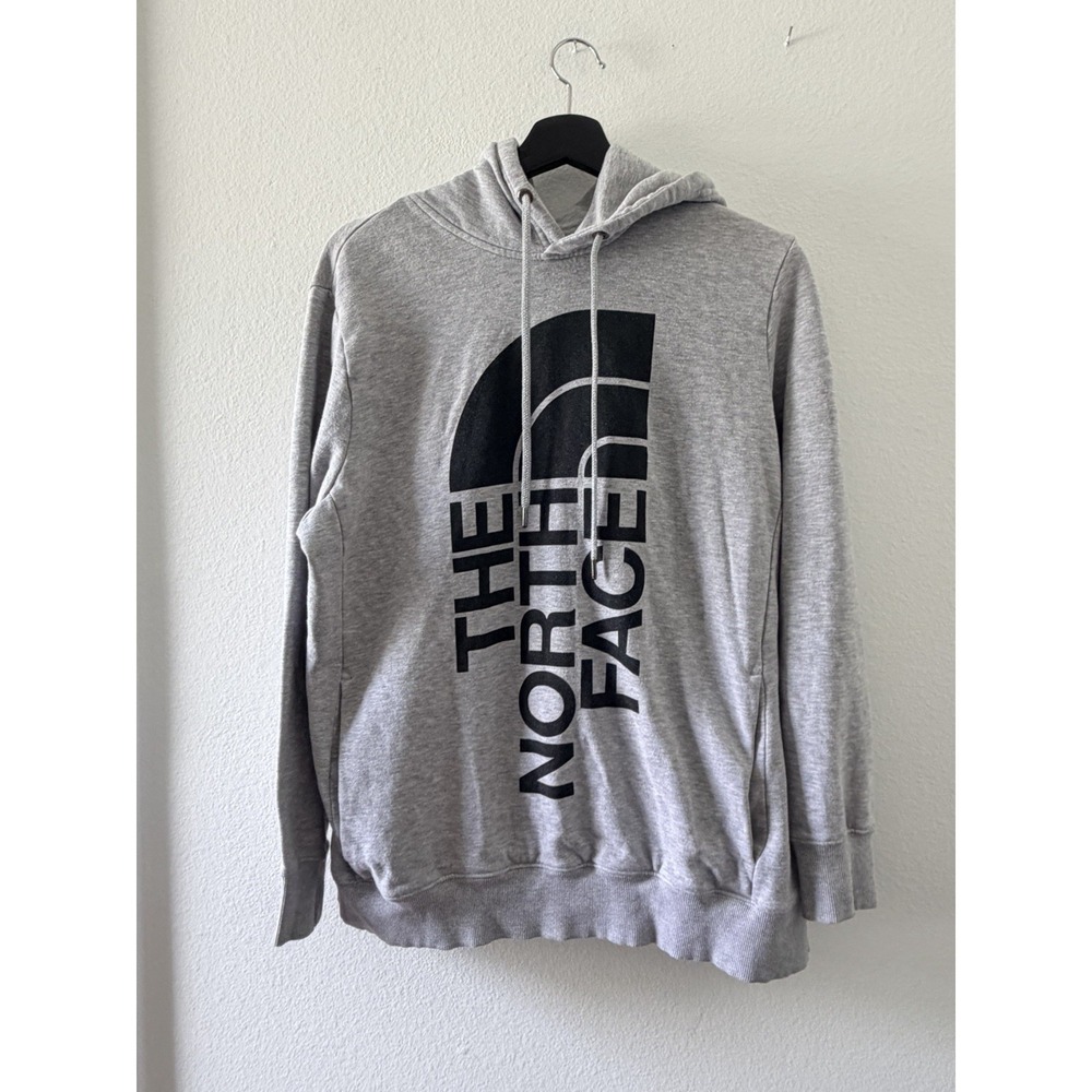 The North Face Gray Pullover Hoodie Women's Size XL Vertical Logo Sweatshirt